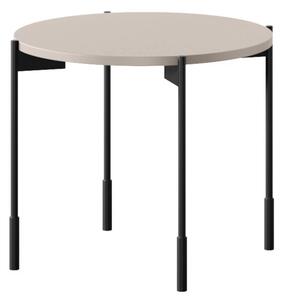 Sonatia kerek fémlábas dohányzóasztal 45 cm - kasmír