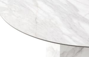 Fehér márvány étkezőasztal Micadoni Sahara 120 cm