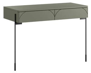 Sonatia fiókos konzolasztal 100 cm 2 fiókkal - olívazöld