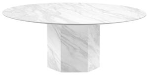 Fehér márvány kerek dohányzóasztal Micadoni Szahara 100 cm