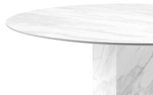 Fehér márvány kerek dohányzóasztal Micadoni Szahara 100 cm