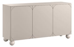 Sonatia II háromajtós komód 150 cm - kasmír / gömb alakú lábak