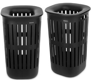 BRABANTIA Collect-It szennyestartó kosár szett levehető Quick-Drop fedővel 2db 55L fekete 247842 BR247842