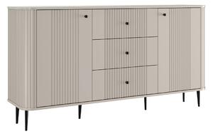 Vesper fiókos lábas komód 160 cm - kasmír / fekete lábak