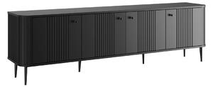 Vesper 4D TV szekrény 187 cm - fekete / fekete lábak