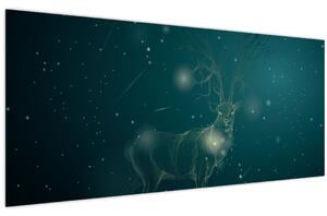 Kép - Varázslatos szarvas éjszaka (120x50 cm)