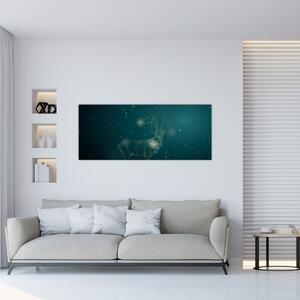 Kép - Varázslatos szarvas éjszaka (120x50 cm)