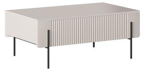 Malmi fiókos dohányzóasztal 100 cm - kasmír / fekete lábak