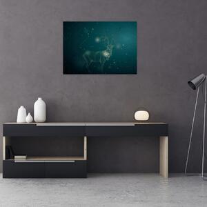 Kép - Varázslatos szarvas éjszaka (70x50 cm)