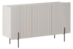 Malmi háromajtós komód 150 cm - kasmír / fekete lábak