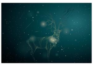 Kép - Varázslatos szarvas éjszaka (90x60 cm)
