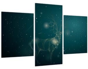 Kép - Varázslatos szarvas éjszaka (90x60 cm)