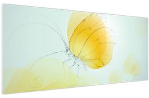 Kép - Sárga pillangó (120x50 cm)