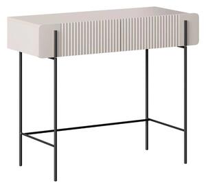 Malmi fiókos sminkasztal 100 cm - kasmír / fekete lábak