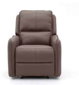 Relax fotelágy elektromosan dönthető háttámlával, lábtartóval, vibrációs masszázzsal barna textilbőr (ELEC-MASS-JKY9186-BROWN-TL)
