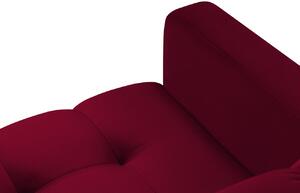 MICADONI Mamaia vörös bársony fotel fekete talppal