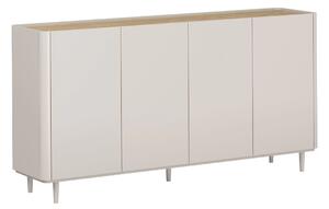Elivo négyajtós lábas komód 200 cm - kasmír / olajozott tölgy