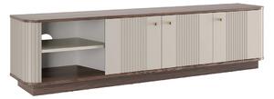 Vesper 3D TV szekrény 187 cm - kasmír / dió / arany fogantyúk
