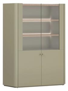 Elivo kétajtós vitrin 100 cm - eukaliptusz / baltic dune tölgy