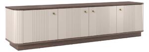 Vesper 4D TV szekrény 187 cm - kasmír / dió / arany fogantyúk