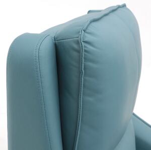 Relax fotelágy elektromosan dönthető háttámlával, lábtartóval, vibrációs masszázzsal kék textilbőr (ELEC-MASS-JKY9186-BLUE-TL)