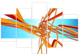 Kép - Összefonódó vonalak, absztrakciók (150x105 cm)
