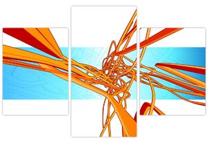 Kép - Összefonódó vonalak, absztrakciók (90x60 cm)