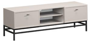 Lorini fiókos TV szekrény 150 cm - kasmír / fekete T-bar fogantyúk / keret