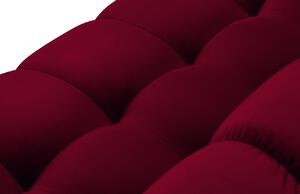 MICADONI Mamaia Wine Red Velvet kétüléses kanapé 152 cm fekete talppal