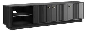 Vesper 3D TV szekrény 187 cm - fekete / arany fogantyúk