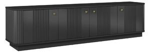 Vesper 4D TV szekrény 187 cm - fekete / arany fogantyúk