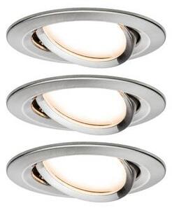 Beépíthető lámpa 3 részes készlet LED LED 19.5 W Paulmann 93447 Nova Nemesacél (matt)