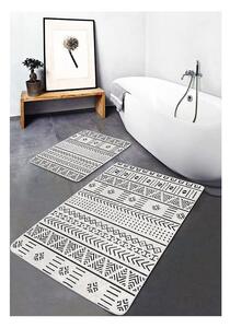 Fekete-fehér fürdőszobai kilépő szett 2 db-os 60x100 cm – Mila Home