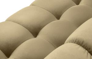 MICADONI Mamaia bézs bársony háromüléses kanapé 177 cm arany alappal