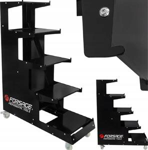Stojak regał ekspozycyjny mobilny 1350x1000x400mm 5 półek do 300kg