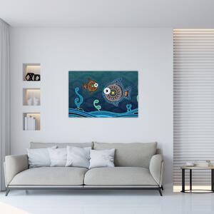 Kép - festett hal (90x60 cm)