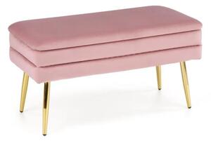 Velva előszobai cipőpad tárolóval pink arany