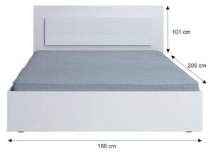 Hálószoba garnitúra (Szekrény+Ágy 160x200+2x éjjeliszekrény), fehér|magasfényű fehér HG, ASIENA