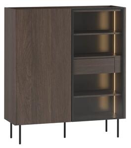 Dunari kétajtós fiókos vitrin 120 cm - dunin tölgy
