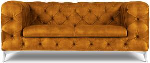 Narancssárga bársony kétüléses kanapé MICADONI Violane 186 cm