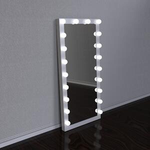 Hollywood tükör (HW-DC117-16) álló sminkes tükör fehér 20db LED izzóval, sminktükör