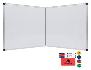OfficeCity 120x240 cm kihajtható mágnestábla alumínium kerettel (FW-120240) törölhető mágnes tábla, fehértábla