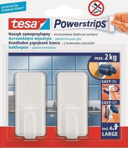 Tesa öntapadó akasztó Powerstrips 2 db nagy, fehér