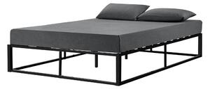 Fémkeretes ágy acél vázzal 140x200 cm fekete