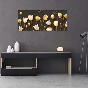 Kép - Tulipánok - absztrakt (120x50 cm)