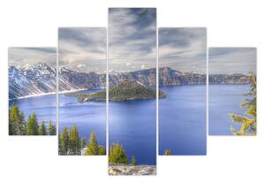 Kép egy hegyi tóról (150x105 cm)