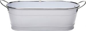 Jardinera Blanco Plata Metal Plateado (32,5 X 10,5 X 11 Cm) (32,5 X 10,5 X 11 Cm)