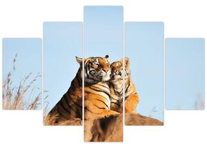 Kép - Tigris és a kölyke (150x105 cm)