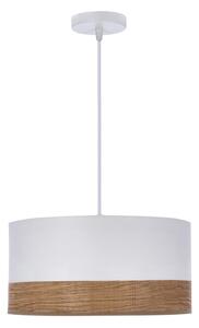 Fehér függőlámpa textil-furnér búrával ø 30 cm Bianco – Candellux Lighting