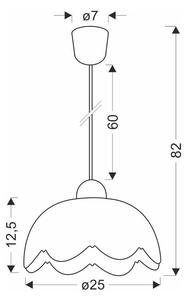 Fehér függőlámpa üveg búrával ø 25 cm Bratek – Candellux Lighting